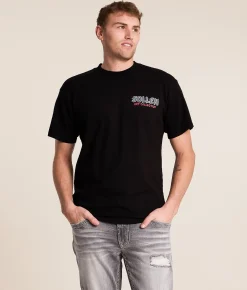 Tops|Graphic T-Shirts | Sullen Wolf Patch T-Shirt Jet Black