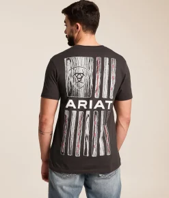 Ariat Wooden Barb Glory T-Shirt Vintage Black New