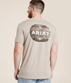 Graphic T-Shirts | Ariat Wooden Barb Seal T-Shirt Brindle Heather