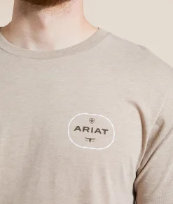 Graphic T-Shirts | Ariat Wooden Barb Seal T-Shirt Brindle Heather