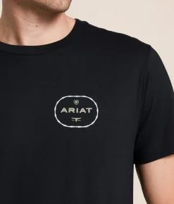 Ariat Wooden Barb Seal T-Shirt Black Clearance
