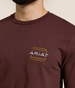 Tops|Graphic T-Shirts | Ariat Wooden Horizon Lock T-Shirt Puce
