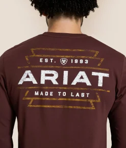 Tops|Graphic T-Shirts | Ariat Wooden Horizon Lock T-Shirt Puce