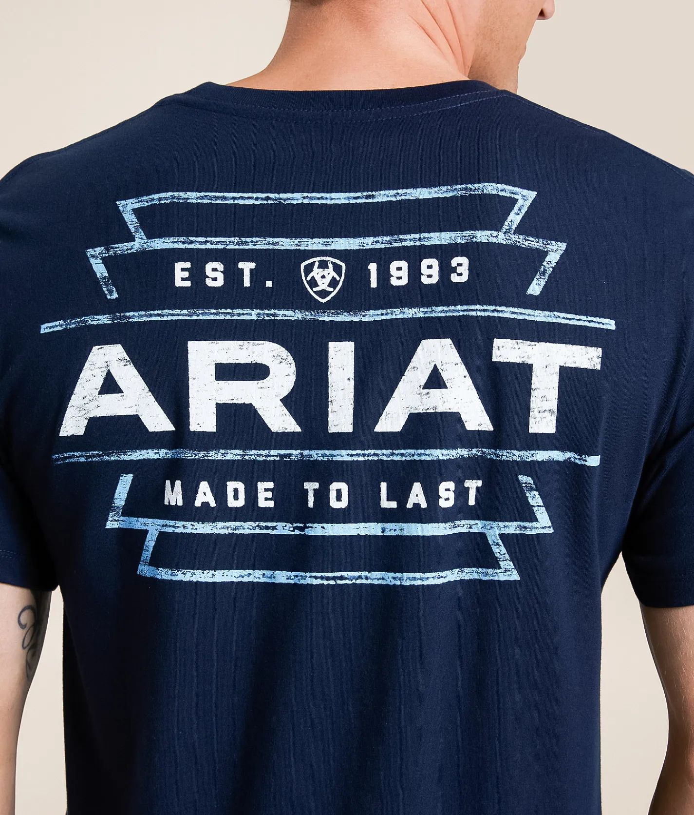 Ariat Wooden Horizon Lock T-Shirt New Navy New