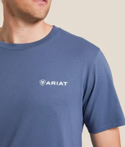 Tops|Graphic T-Shirts | Ariat Wooden Longhorn Mountain T-Shirt Grisalle