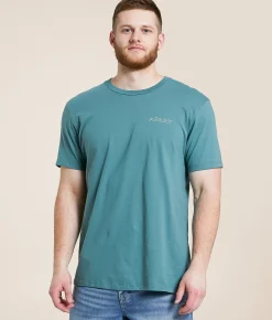 Ariat Wooden Ridge Badge T-Shirt Silver Pine Clearance