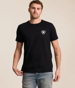 Tops|Graphic T-Shirts | Ariat Woodgrain Shell T-Shirt Black