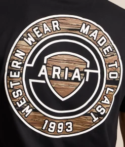 Tops|Graphic T-Shirts | Ariat Woodgrain Shell T-Shirt Black
