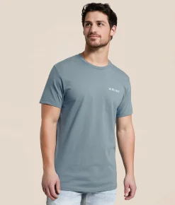 Graphic T-Shirts | Ariat Woodland Lock T-Shirt Light Denim