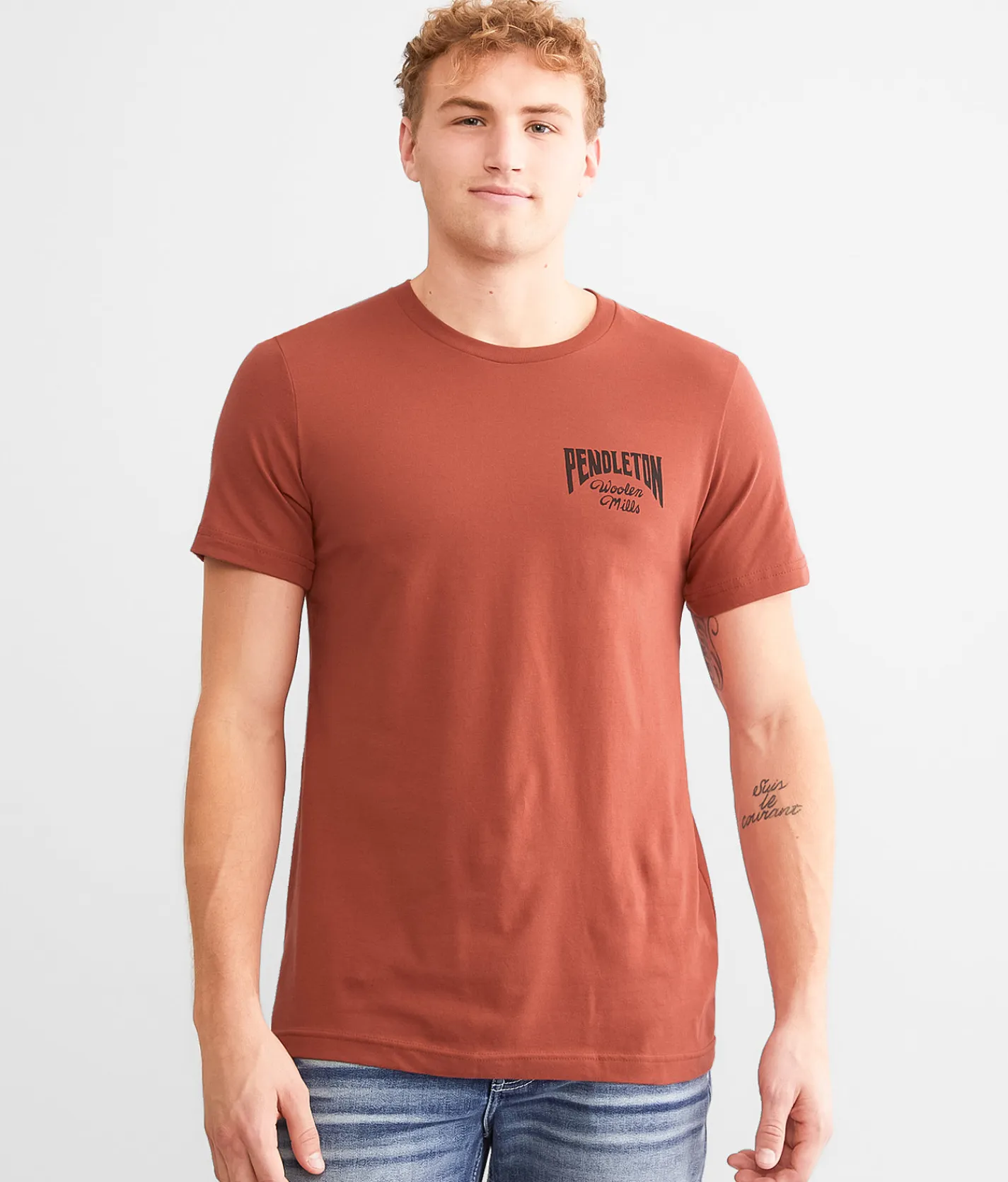 Graphic T-Shirts | Pendleton Woolen Mills Cowboy T-Shirt Rust