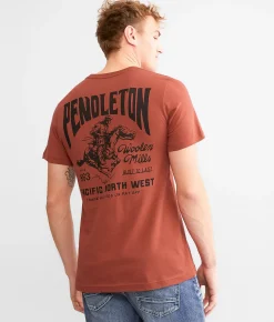 Graphic T-Shirts | Pendleton Woolen Mills Cowboy T-Shirt Rust