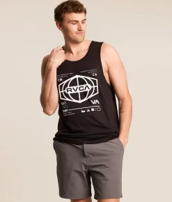 RVCA World Hex Sport Tank Top Black Discount