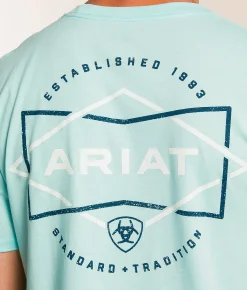 Tops|Graphic T-Shirts | Ariat Woven Lockups T-Shirt South Seas