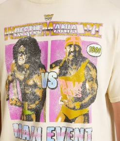 Tops|Graphic T-Shirts | Goodie Two Sleeves Wrestle Mania 1990 T-Shirt Bone White