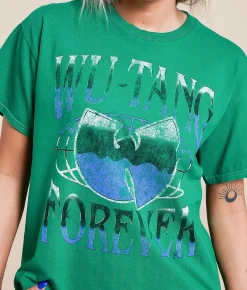 Merch Traffic Wu-Tang Clan Oversized Band T-Shirt Kelly Green New