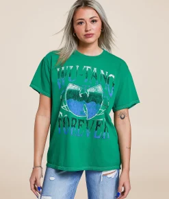 Merch Traffic Wu-Tang Clan Oversized Band T-Shirt Kelly Green New