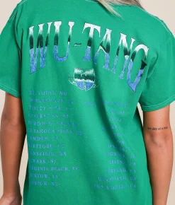 Merch Traffic Wu-Tang Clan Oversized Band T-Shirt Kelly Green New