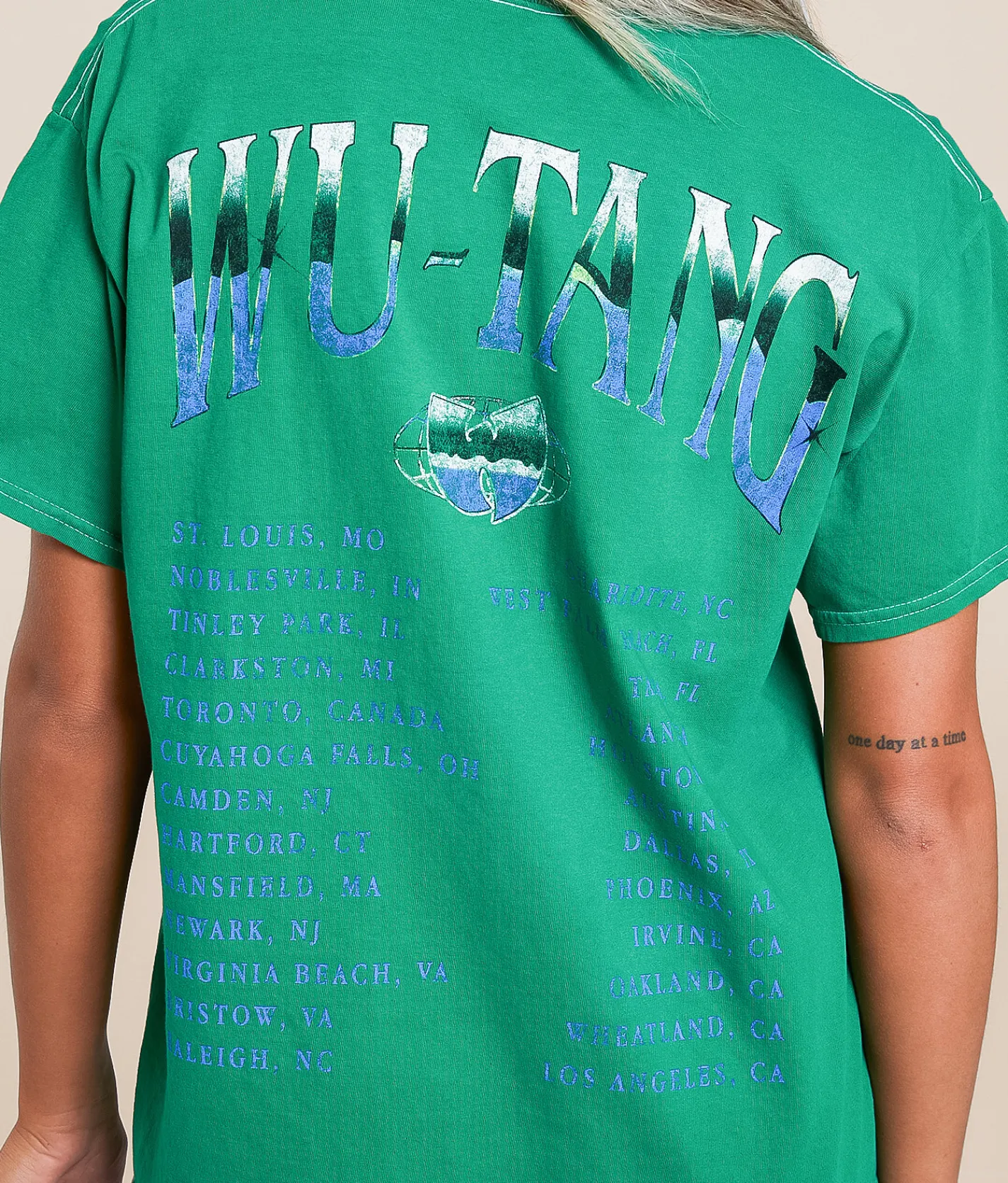 Merch Traffic Wu-Tang Clan Oversized Band T-Shirt Kelly Green New