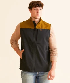 Coats & Jackets | Ariat Wyatt Softshell Vest Chestnut Horse Black