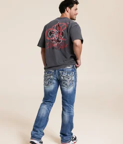 Rock Revival Wyatt T-Shirt Onyx Pigment