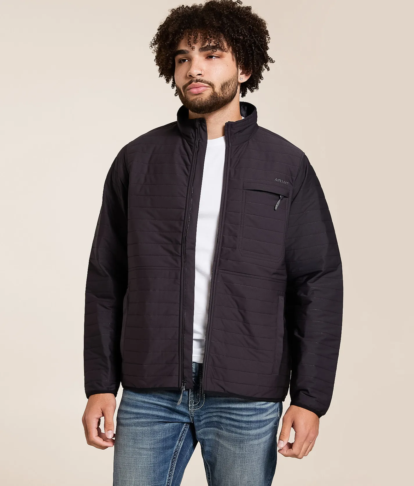 Ariat Wylie Quilted Jacket Dark Grey
