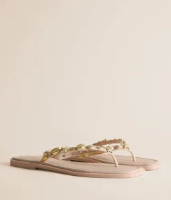 Shoes | Mia Wyniie Beach Charm Flip Flop Nude
