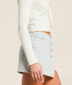 Free People Wynne Railroad Striped Skirt Indigo Railroad Outlet