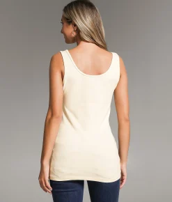 Tops | BKE core X-Long Scoop Neck Tank Top Winter White