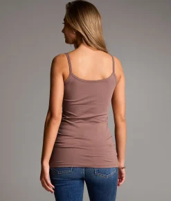 Tops | BKE core X-Long Two Way Tank Top Deep Taupe