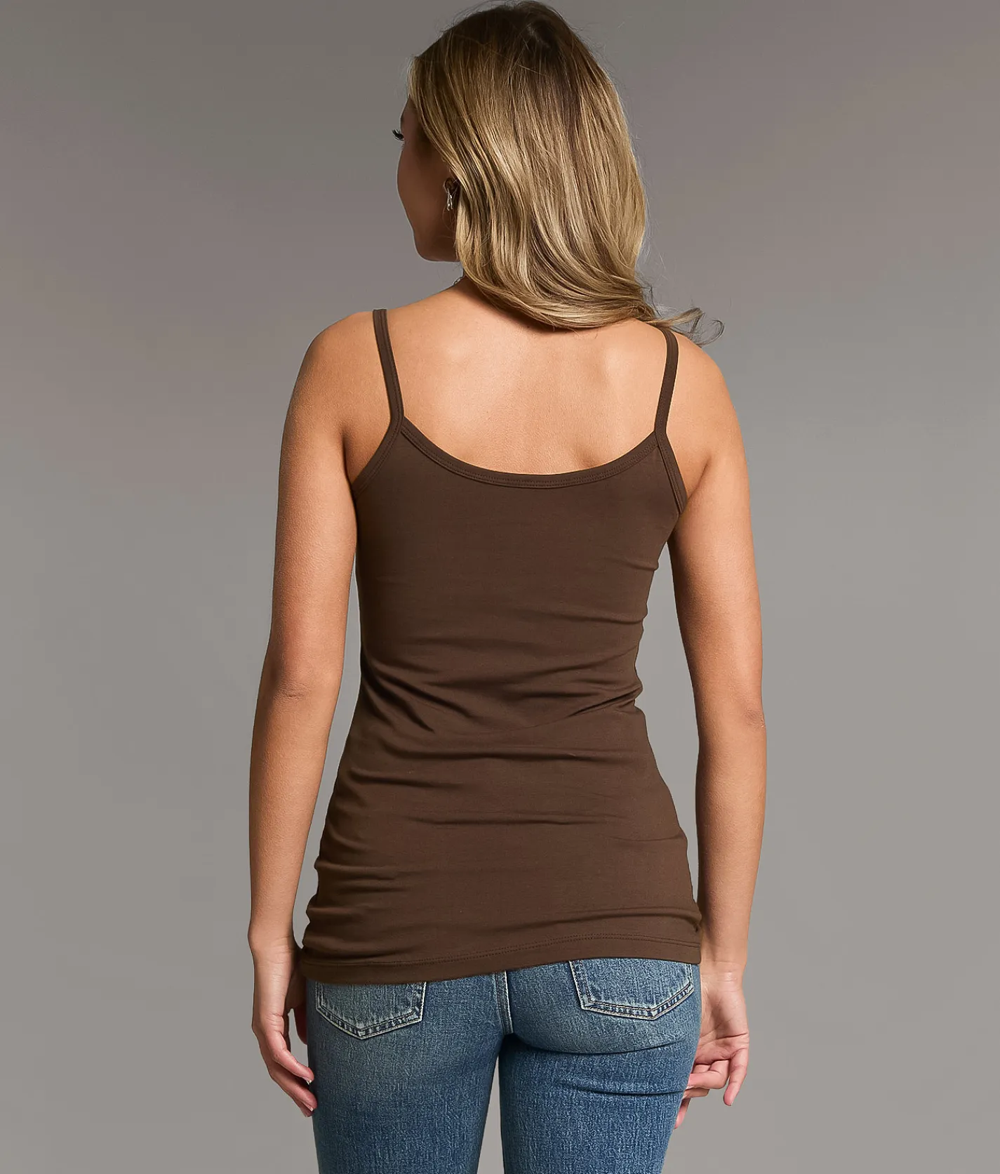 BKE core X-Long Two Way Tank Top Mocha Online