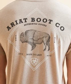 Ariat X-Ray Bison T-Shirt Brindle Heather Hot