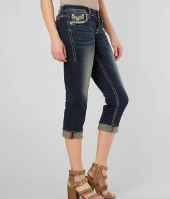Jeans|Bottoms | Rock Revival Yara Cuffed Stretch Capri Jean Yara C400