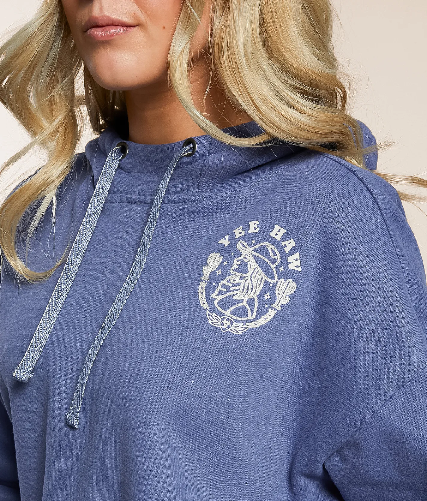 Ariat Yeehaw Hooded Sweatshirt Coastal Fjord