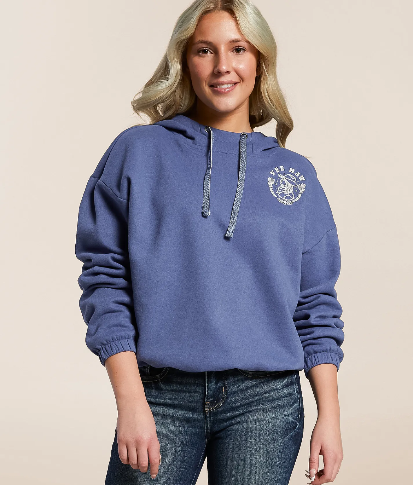 Ariat Yeehaw Hooded Sweatshirt Coastal Fjord