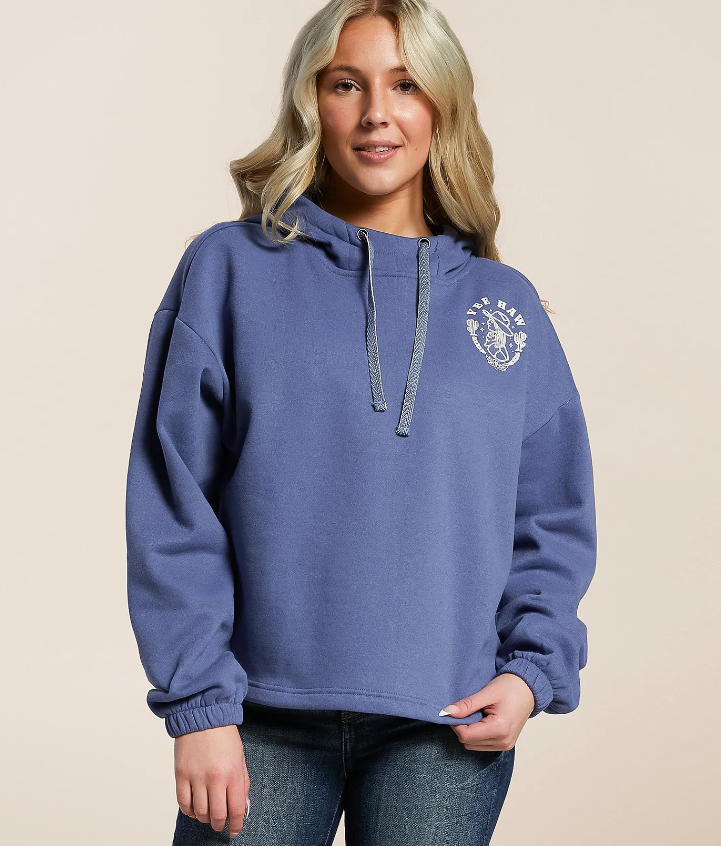 Ariat Yeehaw Hooded Sweatshirt Coastal Fjord