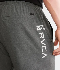 Bottoms|Activewear | RVCA Yogger Stretch Short Charcoal Heather