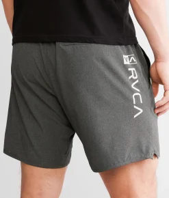Bottoms|Activewear | RVCA Yogger Stretch Short Charcoal Heather