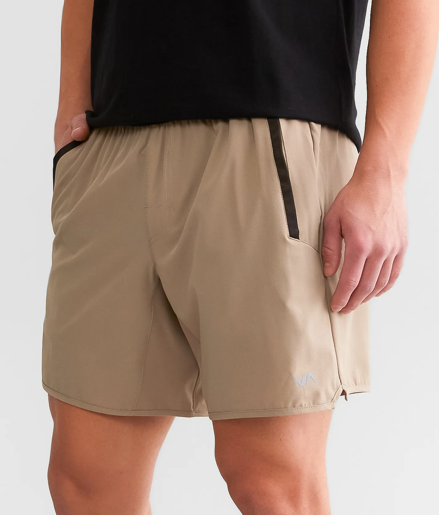 Bottoms|Activewear | RVCA Yogger Stretch Short Dark Khaki