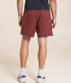 RVCA Yogger Stretch Short Red Earth Sale