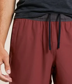 RVCA Yogger Stretch Short Red Earth Sale