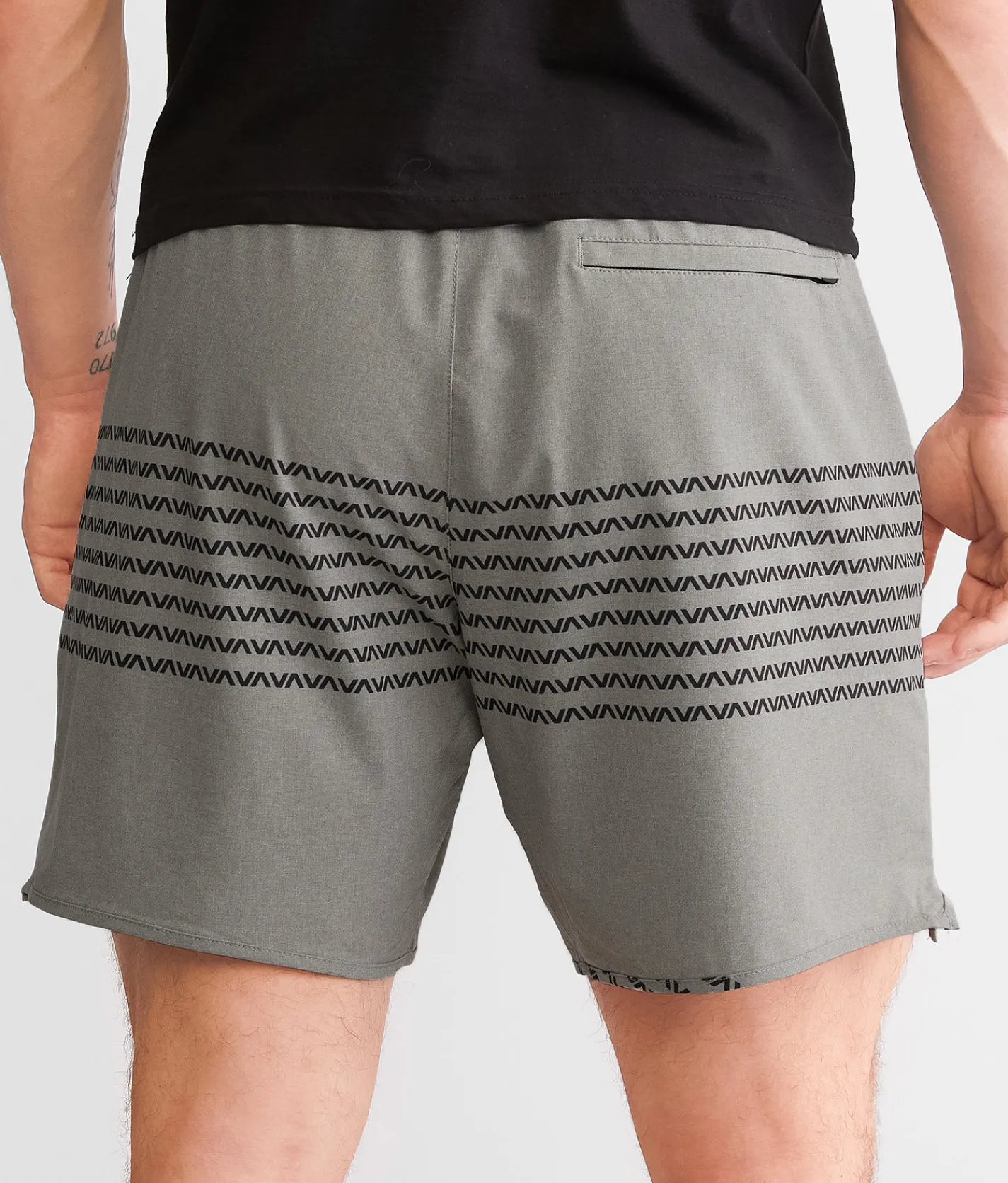 Bottoms|Activewear | RVCA Yogger Stretch Short Heather Grey VA Band