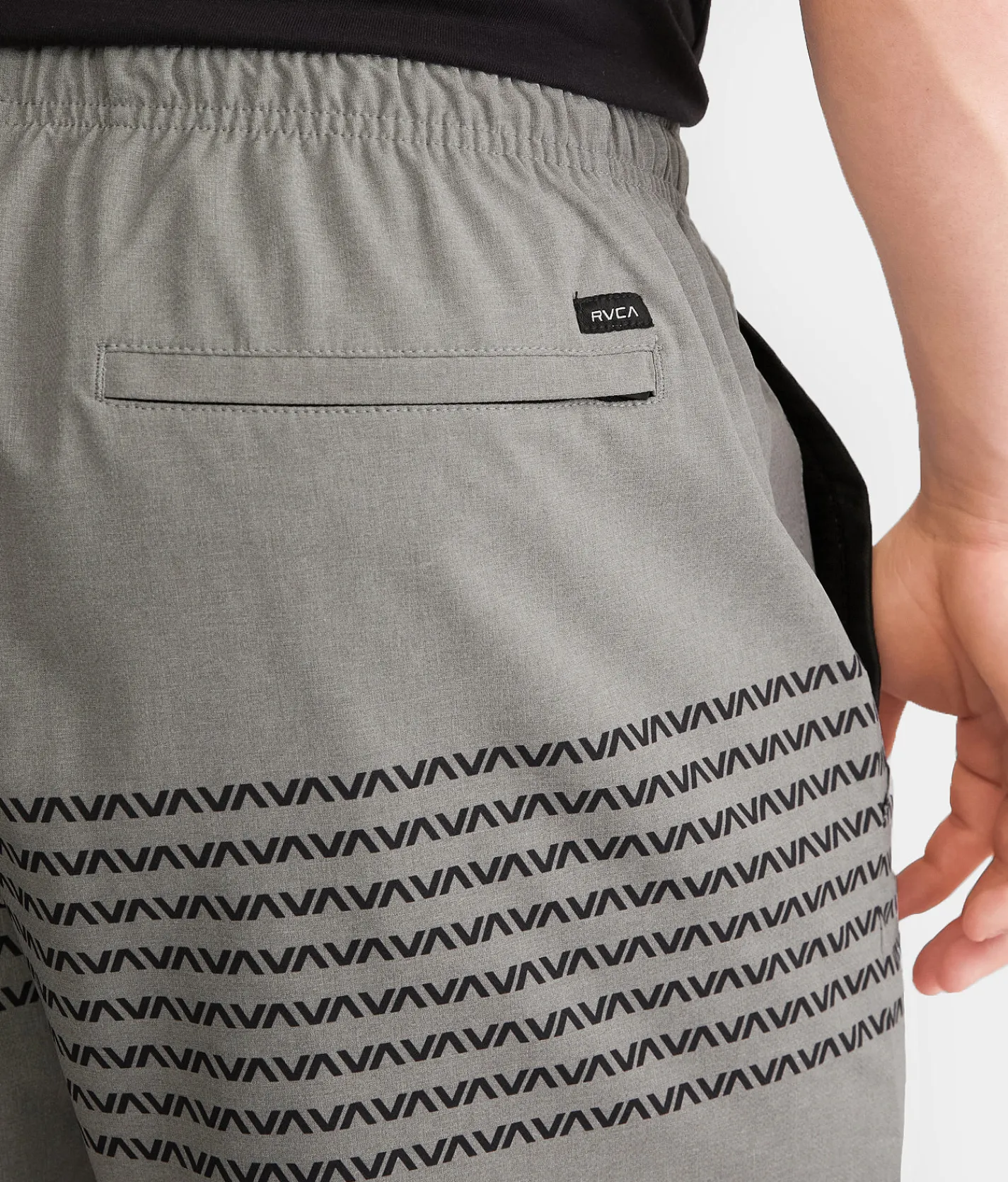 Bottoms|Activewear | RVCA Yogger Stretch Short Heather Grey VA Band