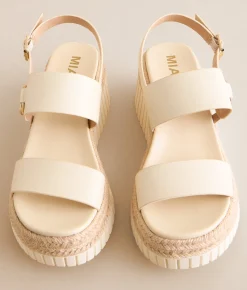 Mia Yuna Wedge Sandal Bone Discount