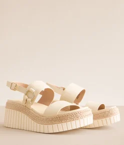 Mia Yuna Wedge Sandal Bone Discount
