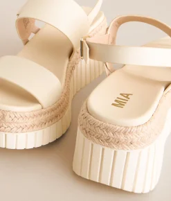 Mia Yuna Wedge Sandal Bone Discount