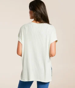 Tops | White Crow Zaine Ribbed Top Bone