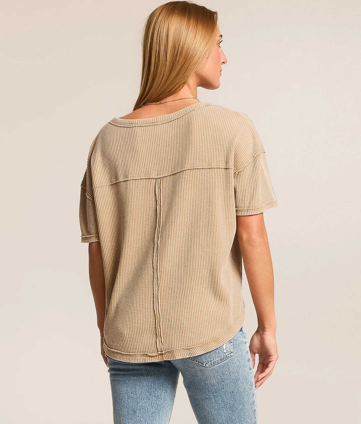 Tops | White Crow Zayden Waffle Top Desert Taupe