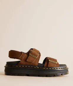 Dr. Martens Zebzag Leather Sandal Sepia Brown Online