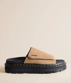 Shoes | Dr. Martens Zebzag Leather Slide Savannah Tan