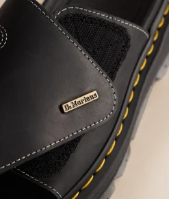 Dr. Martens Zebzag Wyoming Leather Slide Black Outlet
